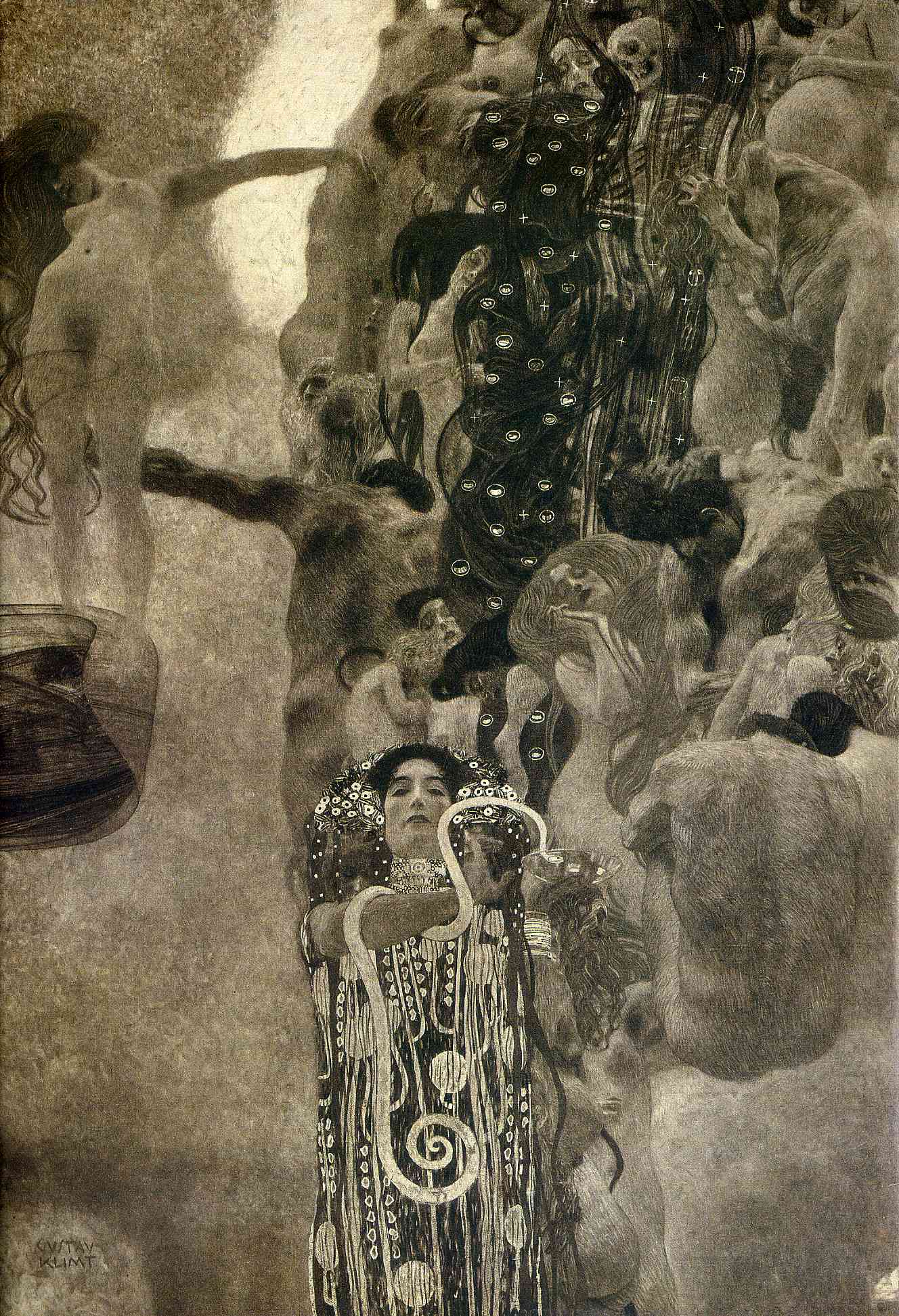 Gustav Klimt - University of Vienna Ceiling Paintings, Medicine, final state 1907